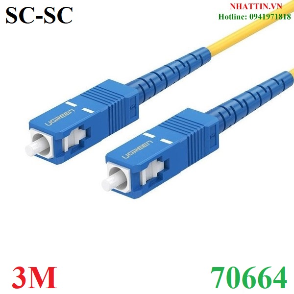 Dây nhảy quang Optical Fiber Single mode SC-SC dài 3m Ugreen 70664 cao cấp