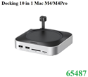 Docking Mac mini M4/M4 Pro 10 trong 1 với khe DP 8K@120hz, M.2 NVME, 5 cổng USB-A/C, SD/TF Ugreen 65487 cao cấp