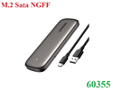 Hộp box đựng ổ cứng SSD M.2 Sata NGFF Key USB 3.0 Ugreen 60355 chính hãng