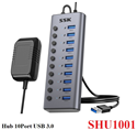 Hub chia 10 cổng USB-A chuẩn 3.0 tốc độ 5Gbps SSK SHU1001 cao cấp