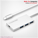 Hub USB 3.0 kèm cổng sạc điện Type-c chính hãng Hagibis cho Macbook air 12 inch Apple