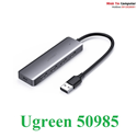 Hub USB ra 4 cổng USB 3.0 hỗ trợ cấp nguồn Micro USB 5V chính hãng Ugreen 50985 cao cấp