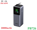 Sạc dự phòng Nexode PD 165W dung lượng 20000mAh Ugreen PB726 cao cấp (cáp rút liền)