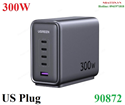 Sạc nhanh để bàn Nexode GaN 300W 5 cổng USB Type-C x4, Type-A x1 Ugreen 90872/CD333 cao cấp (US Plug)