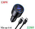Sạc nhanh trên ô tô 3 cổng PD/QC 3.0 công suất 130W Ugreen 35025 cao cấp