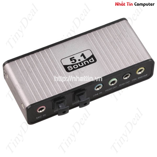 Card Sound box 5.1 USB 6CH + Optical audio (hỗ trợ win10/32/64bit )