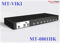 Thiết bị chuyển mạch tự động 8 CPU dùng chung 1 màn hình - Auto KVM Switch HDMI MT-0801HK Chính hãng