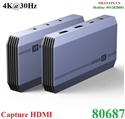 Thiết bị ghi hình hỗ trợ Livestream Capture HDMI 4K@30Hz Ugreen 80687 chính hãng cao cấp