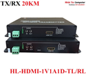Thiết bị kéo dài HDMI qua quang 20KM độ phân giải 1080P/4K kèm cổng AUDIO HL-HDMI-1V1A1D-TR GNETCOM