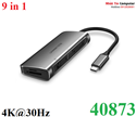 Thiết bị mở rộng USB type-C to HDMI/VGA/ Hub USB 3.0/ SD/TF/Lan Gigabit chính hãng Ugreen 40873