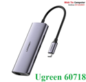 Thiết bị mở rộng USB type-C to Hub 3 cổng USB 3.0/Lan Gigabit kèm Micro USB cấp nguồn Ugreen 60718