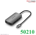 Thiết bị mở rộng USB type-C to VGA/ Hub USB 3.0 hỗ trợ sạc cổng USB-C chính hãng Ugreen 50210 cao cấp