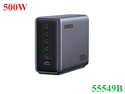 Trạm sạc nhanh để bàn Nexode 500W GaN, với 6 cổng sạc USB-C, USB-A Ugreen 55549B cao cấp