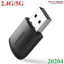 USB thu Wifi băng tần kép AC 2.4G/5G tốc độ 650Mbps Ugreen 20204 cao cấp