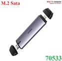 Vỏ đựng ổ cứng SSD Sata M.2 B-Key & M+B Key SATA NGFF 2280/2260/2242/2230 tốc độ 6Gbps Ugreen 70533 cao cấp (Max 2TB)